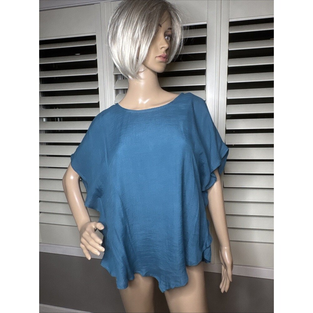 Gaya LG SILK Blend Top Flutter Sleeve Lined Lightweight Spring Summer